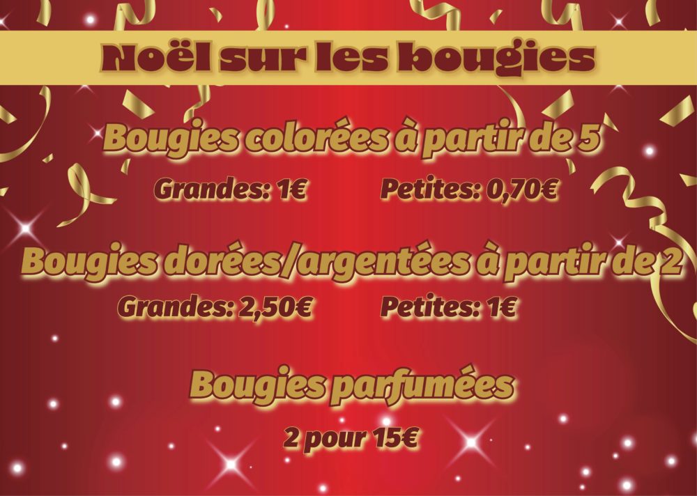 Promo bougies Noël 24
